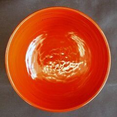 ☆美品 鎌倉彫 弥生汁椀 根来 朱色 和食器 お椀 直径11.7cm 高さ7.2cm 漆器 漆芸品 赤 札幌 北20条店の画像