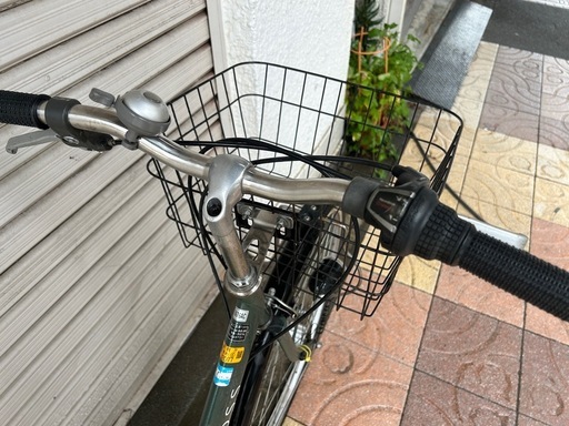 GEO CROSSママチャリ 27インチ　六段変速　カゴ付き自転車 