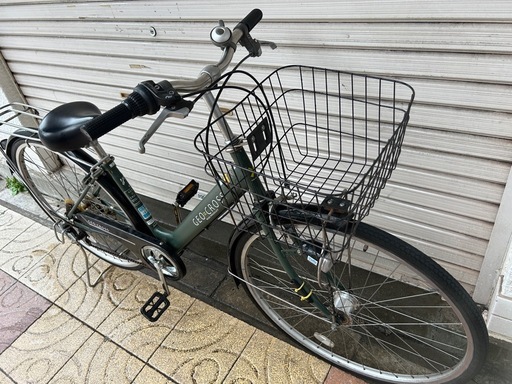 GEO CROSSママチャリ 27インチ　六段変速　カゴ付き自転車 