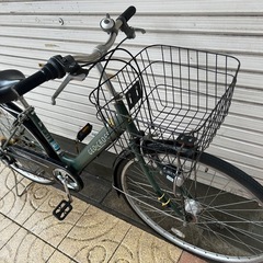 GEO CROSSママチャリ 27インチ　六段変速　カゴ付き自転車 の画像