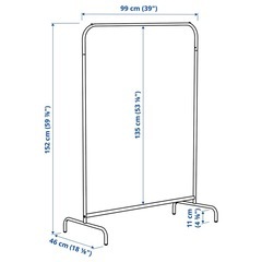 中古【IKEA/イケア】 MULIG ムーリッグ ハンガーラック, ホワイト, 99x152cmの画像