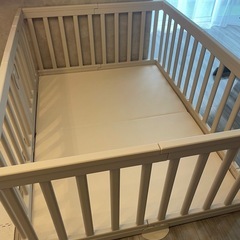 【美品】ベビーサークル ベージュの画像
