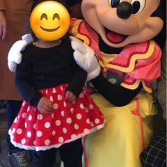 子供用　ディズニー　ミニーちゃん　コスプレセット　スカート　ポップコーンバケット　カチューシャ　3点セット　90の画像
