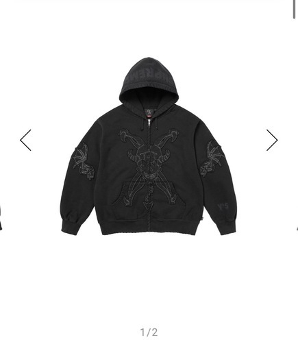 Y's/Supreme ZIP UP HOODED SWEATSHIRT