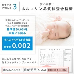 【9月以降処分予定】赤ちゃん布団用防水シーツの画像
