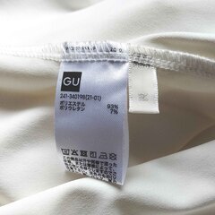 【他所売り切れ】新品未使用 GU 長袖 ボウタイ トップス カットソー ブラウス M オフホワイトの画像