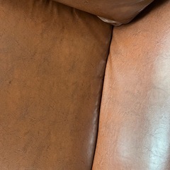 2名掛けレザー風モダンソファの画像