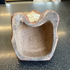 K2509-196　カエル 置物 陶器 縁起物 キズ汚れ有りの画像