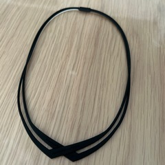 バンデル ネックレス cross necklace ブラック×ホワイト（BlackxWhiteクロスシリーズ） BANDEL メンズ レディース ペア スポーツ シリコンゴム　新品　開封済みの画像