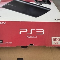 【大幅値下げ！】ソフト3本付き！ PlayStation 3 500GB 未使用品 本体+箱のみの画像