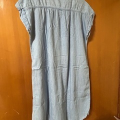 【古着】OLD NAVY シャツワンピース M ライトブルーの画像