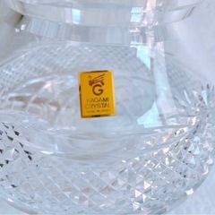 訳あり　24cm 花瓶　KAGAMI CRYSTAL の画像