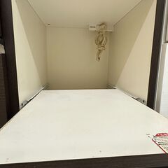 【ジャングルジャングル滋賀草津店】ジモティ来店特価!!　食器棚　ニトリ　ﾀﾞｰｸﾌﾞﾗｳﾝ　J-250974の画像