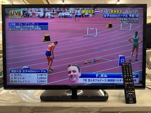 SHARP製★2018年製32型液晶テレビ★6ヶ月間保証付き