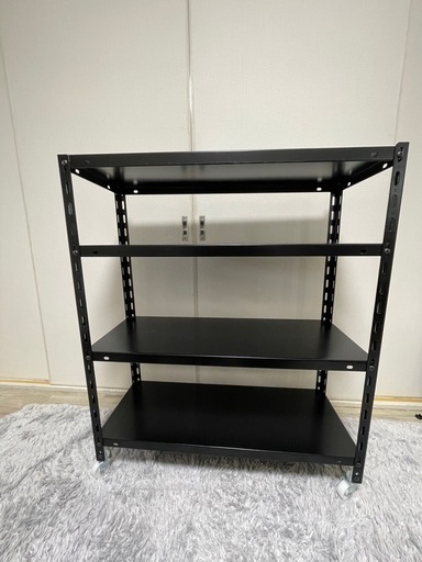 スチールラック 80×30×95cm 4段 キャスター付き