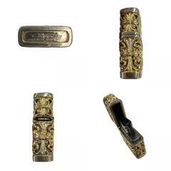 170590 現状品 ZIPPO ジッポ オイルライター ダブルクロス 十字架 ゴールド 超重厚 4面加工 [1000023018180]の画像