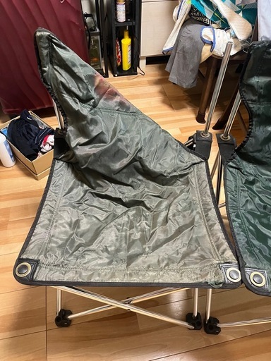 パーツ取りに】アウトドアチェア×2 (でかむし) 出町柳の椅子