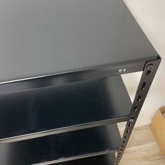 スチールラック 60×30×120cm 4段 ブラックの画像