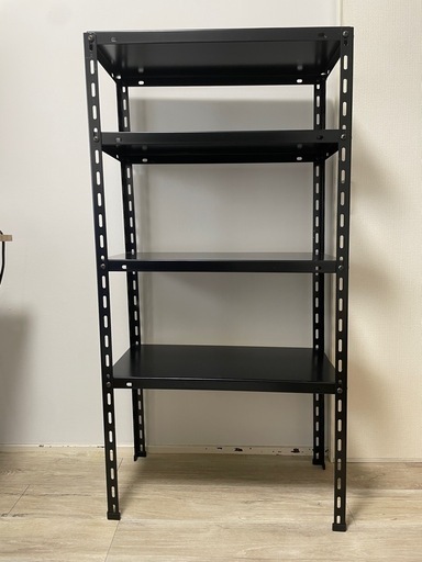 スチールラック 60×30×120cm 4段 ブラック