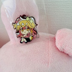 P丸様。メガジャンボぬいぐるみ　うさぎさん、でふぉラバ！ ガチャ キーホルダーの画像