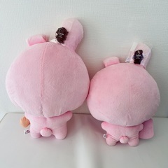 P丸様。メガジャンボぬいぐるみ　うさぎさん、でふぉラバ！ ガチャ キーホルダーの画像
