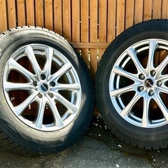 スタッドレスタイヤ・17インチアルミ4本セット中古状態良好タイヤバリ溝の画像