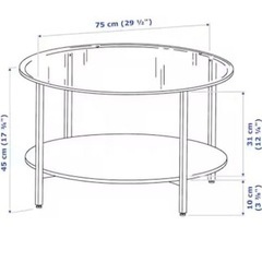 IKEA ガラス丸テーブルの画像