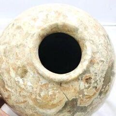 【❗️✨大理石風仕上げ✨❗️】天然石調🌟花瓶 丸型シルエット✨重厚感ある装飾花器🏺インテリアオブジェ❗️の画像