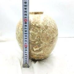 【❗️✨大理石風仕上げ✨❗️】天然石調🌟花瓶 丸型シルエット✨重厚感ある装飾花器🏺インテリアオブジェ❗️の画像