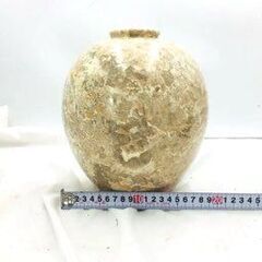 【❗️✨大理石風仕上げ✨❗️】天然石調🌟花瓶 丸型シルエット✨重厚感ある装飾花器🏺インテリアオブジェ❗️の画像