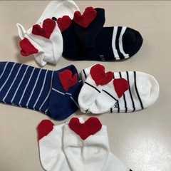 未使用 5足セット くるぶし ソックス ハートの画像