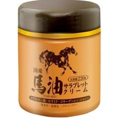 【新品・大容量】国産 馬油サラブレットクリーム 230g ×5個セットの画像