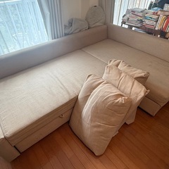 IKEA フリーヘーテン　ソファーベッド（定価7万円）の画像