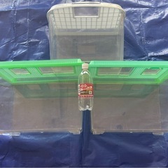 特大 虫かご　水槽　プラスチックケース　3個セット　お子様と海で魚取りや昆虫採集にどうぞ の画像