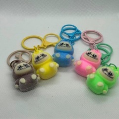 labubuラブブ風柄ぬいぐるみキーホルダー 全5色セットの画像