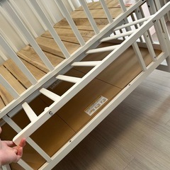 KATOJI ベビーベッド　ハイタイプ　白の画像
