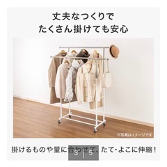 ニトリ　ハンガーラック　ダブルの画像