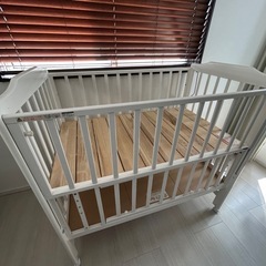 KATOJI ベビーベッド　ハイタイプ　白の画像