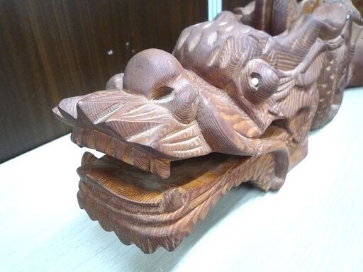 置物 オブジェ レトロ調 アンティーク風 墨壷 墨つぼ 彫刻 龍 亀 鶴