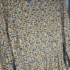 花柄七分袖ロングワンピース　イエロー　LEPSIMの画像