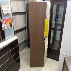 ニトリ　エトナ90　KB　MBR　食器棚　キッチンボード　茶　 幅89×奥42×高181cm　リサイクルショップ　朝霞市　ケイラック朝霞田島店　志木市　和光市　GM412の画像