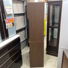 ニトリ　エトナ90　KB　MBR　食器棚　キッチンボード　茶　 幅89×奥42×高181cm　リサイクルショップ　朝霞市　ケイラック朝霞田島店　志木市　和光市　GM412の画像