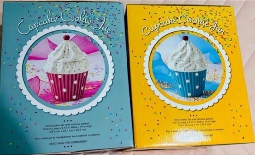 【Cupcake Cookie Jar】クッキージャー陶器製