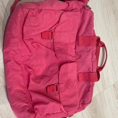 キプリング　Kipling ピンク ナイロン ボストンバッグ トットバッグの画像
