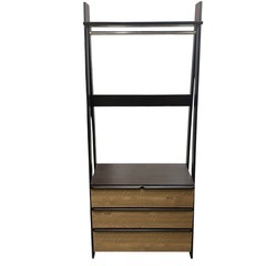 ワードローブ　収納付き　ハンガーラック　茶　幅83×奥42×高198cm　リサイクルショップ　朝霞市　ケイラック朝霞田島店　志木市　和光市　GM414の画像