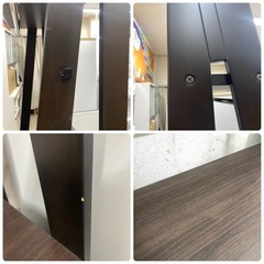 ワードローブ　収納付き　ハンガーラック　茶　幅83×奥42×高198cm　リサイクルショップ　朝霞市　ケイラック朝霞田島店　志木市　和光市　GM414の画像