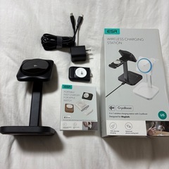 ESR Qi2 3 in 1 ワイヤレス充電器（CryoBoost搭載) Apple認定Watch充電器&15Wの画像