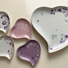 【受け渡し決定】ハートの大皿＆豆皿💕✨の画像