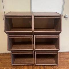 美品！扉付きカラーボックス6コの画像