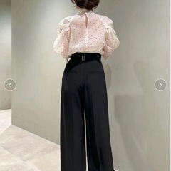 LILY BROWN ラグランオーガンザボウタイブラウスの画像